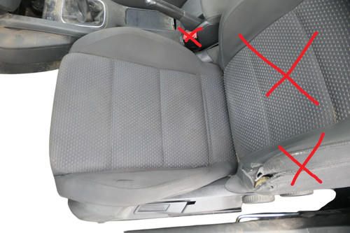 Golf 5 6 Sitzgestell Gestell Sitz Fahrersitz vorne links 2/3Türer Unterteil