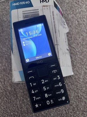 HMD 105 Tastatur Telefon mit integrierter UPI App Phone Talker, kabelloses UKW-Radio schwarz