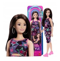Barbie Fashionistas Doll #251 In Star Print Dress JJN64
