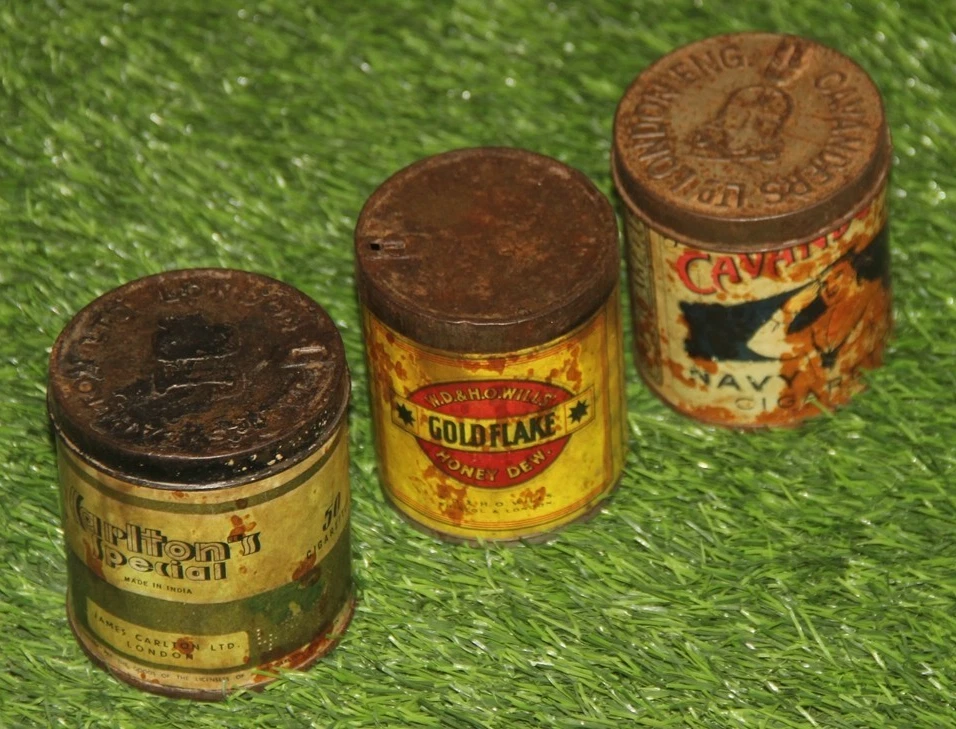 Vintage 3Different Ad Print GOLD TIPPED, HoneyDew, Cavenders Cigarette Tin Box - Image 4 of 4