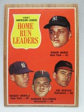 MICKEY MANTLE 1962 Topps #53 Home Run Leaders ROGER MARIS Killebrew NM-MT