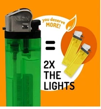 NEON Lighters 10 Pack Assorted Colors Disposable Butane Gas Lighter Lot