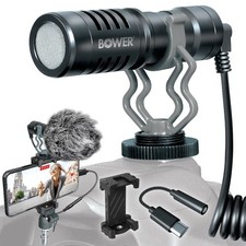 Cardioid Condenser Microphone Compatible with Smartphones and DSLR Cameras