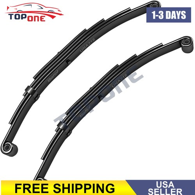 #ad Trailer Leaf Spring 4 Leaf Double Eye 1750lbs Cap for 3500lbs Axle Pair 2PCS $48.89