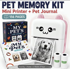 Kids Mini Thermal Printer Wireless Portable Photo Sticker Printer Pet Journal