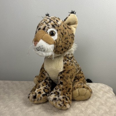 Teddy Mountain Bob Cat Plush Stuffed Animal Toy Ear Tufts Tan White Black Spots