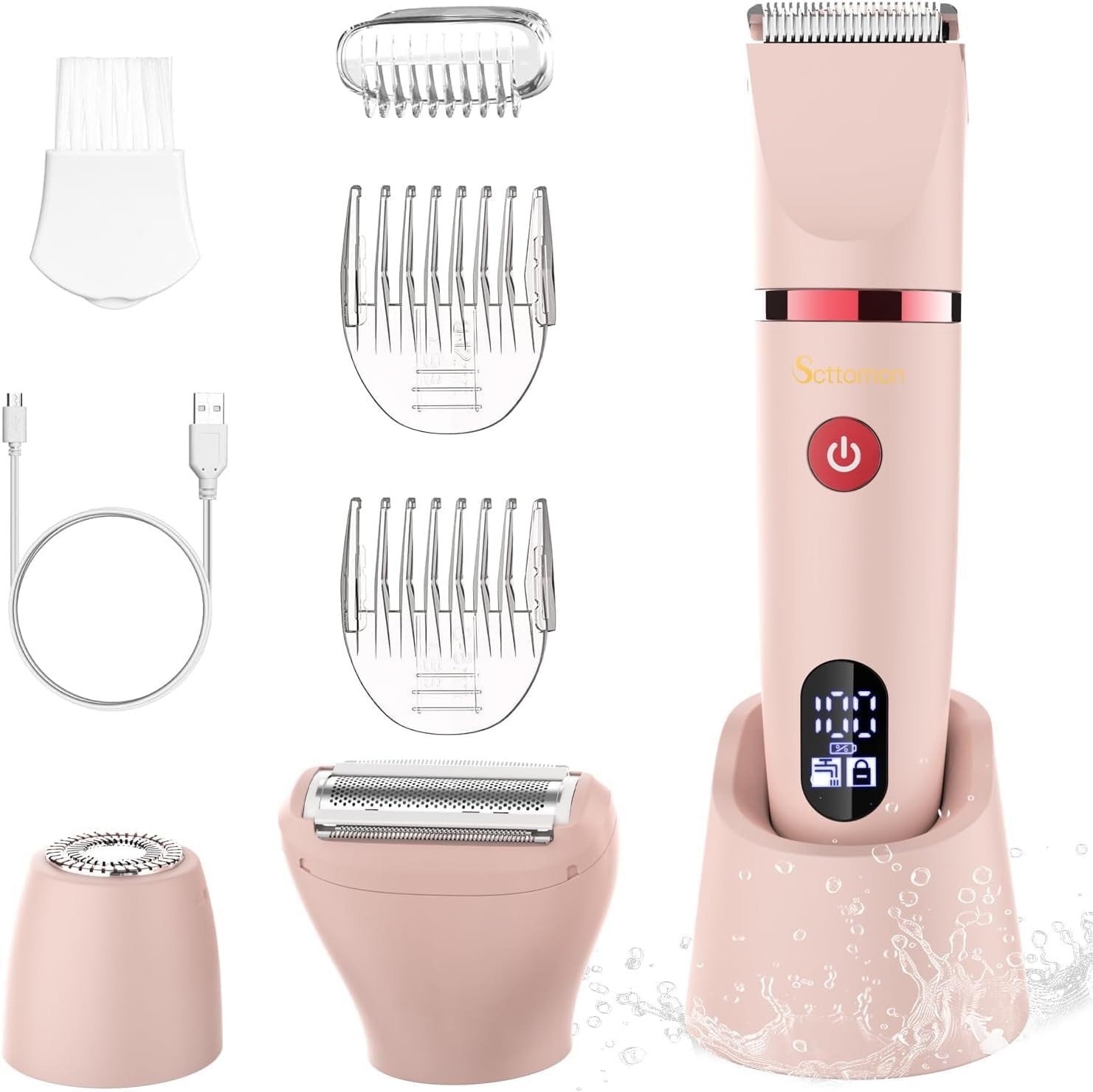 Rasoio Elettrico per Donna Viso Bikini Corpo Tagliapeli Corporeo per Donna Epila