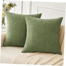 Pack of Couch Throw Pillow Covers 18x18 18" x 18" Pack of 2 2 Sage Green