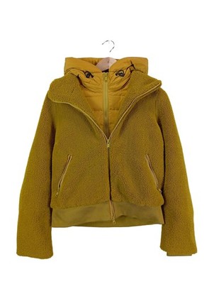 BOMBOOGIE Kapuzenjacke Damen Jacke Gr. DE 32 khaki-hellorange Casual-Look