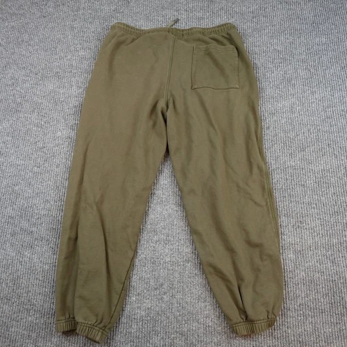 Satta Livity Fleece Jogger Pants Mens Medium Green Organic Cotton Pockets image 5