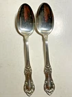 International Silver Wild Rose Sterling Spoons 7 1/4 in 46 Grams Each Set of 2