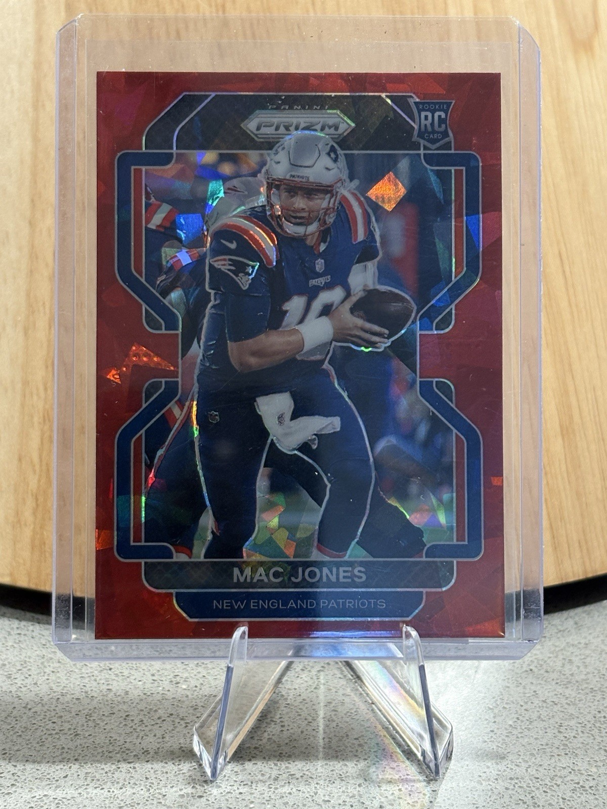 2021 Panini Prizm Mac Jones Red Cracked Ice RC #336 / 49ers