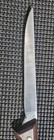 Vintage WESTERN fish fillet knife S-W766 with silver blade and dark wood handle, USA made, in perfect condition.