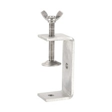 75mm 304 Stainless Steel Square C Clamps with Butterfly Screws Silver