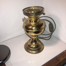 VINTAGE BRASS ELECTRIC TABLE OIL LAMP 