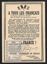 FRANCE DE GAULLE 18 JUIN APPEL FDC WWII LIBERATION POSTCARD COVER 1964
