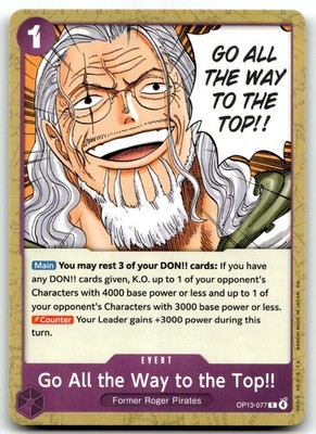 Go All the Way to the Top!! C Carrying On His Will OP13-077 One Piece TCG Normal