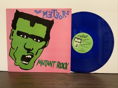 The Meteors - Mutant Rock, 4 Track 12  Blue Vinyl Record VG++ Psychobilly