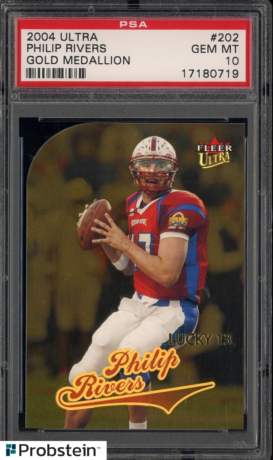 Philip Rivers Ultra #202 Gold Medallion