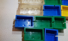 RARE Lego Bricks 1949-1953 LEGO - lot of 11 blocks - 3001old hollow bricks slots