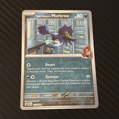 Team Rocket's Murkrow 127/182 Destined Rivals Rare NM