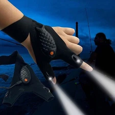 LED flashlight gloves rechargeable waterproof men's gift camping accessories