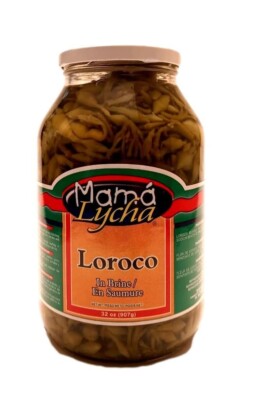 Pickled Loroco in Brine 1 Glass Jar NT. WT. 32 oz. (907g)