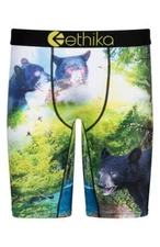 Ethika Staple My Time Outdoors Wildlife Bears Birds Blue Waters Boxers Men's NIP