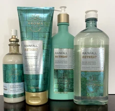 Bath & Body Works RAINFALL RETREAT CUCUMBER CEDARWOOD Lotion~Wash~Mist~Cream