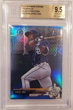 2017 Bowman Chrome Prospects Blue Ref. Jorge Ona RC 150/150 BGS 9.5 GEM Mint
