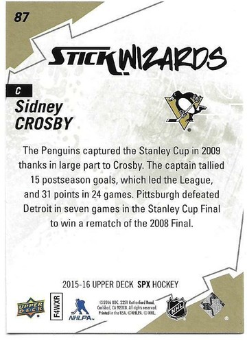 "Asistentes con palo de hockey 2015-16 cubierta superior SPX ""Tú eliges/elige de la lista""" - Imagen 20 de 20