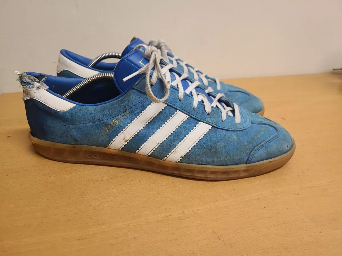 ADIDAS HAMBURG MENS TRAINER SIZE 12 BLUE SUEDE eBay