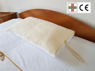 VETRINA DEL BENESSERE Federa per Guanciale in Lana Merinos e Cotone Soffice Fodera per Cuscino Letto
