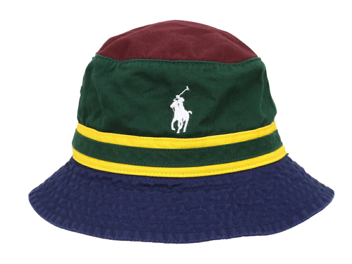 PONY Cappello Polo Ralph Lauren con pannelli Safari Bucket Cap con frangia Multicolore 