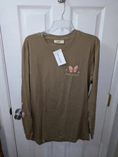 Simply Southern Cry Butterfly Long Sleeve Medium T-Shirt