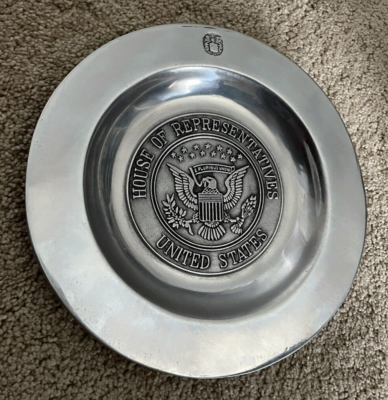VINTAGE WILTON COLUMBIA PEWTER HOUSE OF REPRESENTATIVES PLATE 10 1