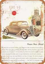 METAL SIGN - 1935 Ford V8 - Vintage Look Reproduction