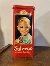 Vintage Collectible Salerno Golden Goodness Cookie 50 Years Tin 1983