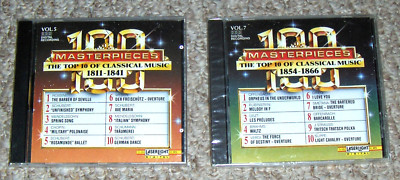 100 MASTERPIECES Top 10 of CLASSICAL MUSIC 1811-1841 & 1854-1866 CD's ..Lot of 2