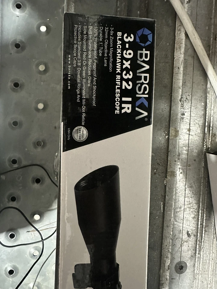 Mira para rifle Barska 3-9x32 mm verde y rojo Mil-Dot IR Blackhawk AC13858 Foto 3 de 3