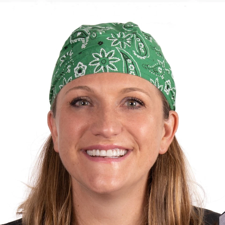 6pc Do Rag Skull Set Cap Black Cotton Du Head Wrap Motorcycle Biker Bandana - Image 4 of 4