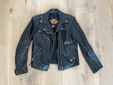 VINTAGE Harley Davidson Leather Biker Jacket Small 36 made in USA