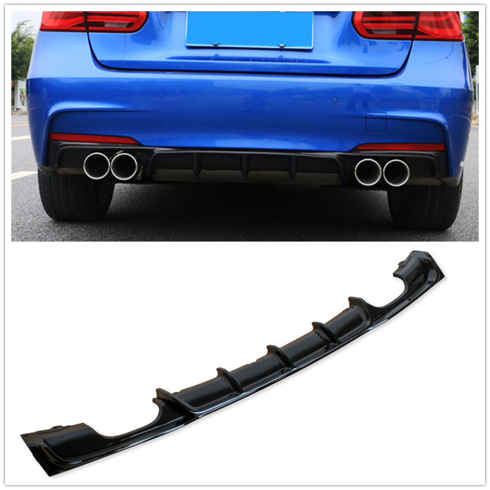 Rear Bumper Diffuser Lip Quad Tips Cover For BMW F30 320i 325i 328i 335i M Sport
