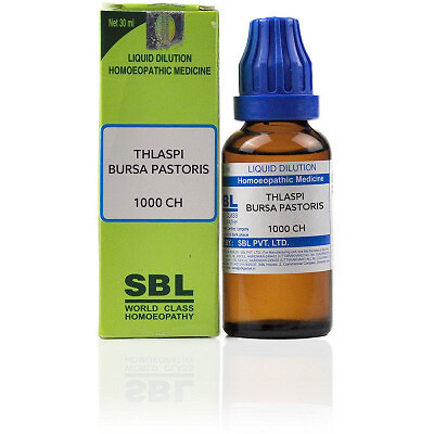 SBL Thlaspi Bursa Pastoris 1000 CH (30ml)   FREE SHIPPING PURE AYURVEDIC