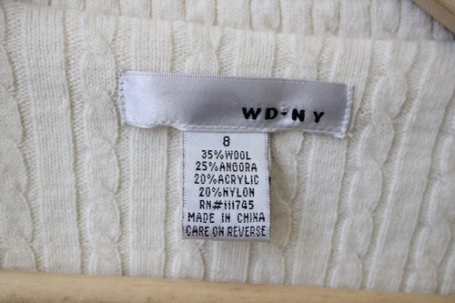 WDNY giacca blazer donna avorio lavorata a maglia lana smart casual ufficio taglia 8 - Foto 8 di 12
