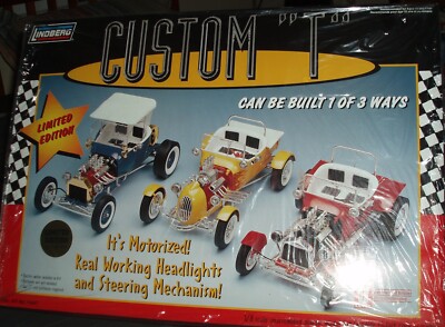 LINDBERG MOTORIZED CUSTOM FORD MODEL T GIANT 1/8 SCALE PLASTIC MODEL KIT SKILL 3