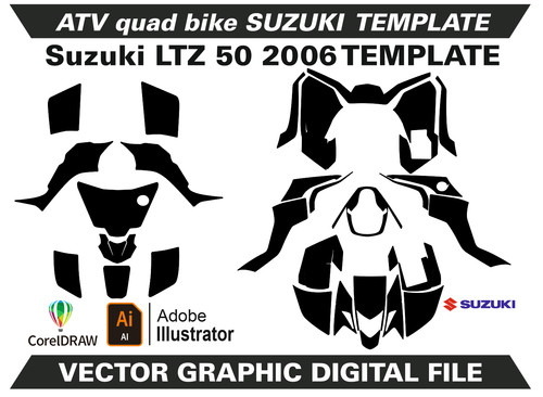 SUZUKI LTZ 50 2006 template Vector format AI CDR EPS A57