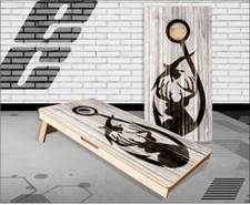 Buck Duck Hook Wood Cornhole Boards Bean Bag Toss Game