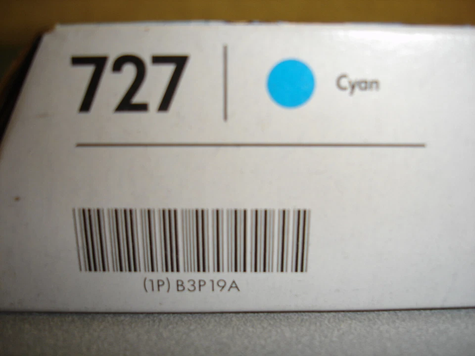 Original 727 130ml. Tinta Cyan Designjet T920/T1500/T2500 B3P19A CADUCADA Foto 4 de 4