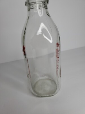 Vintage Broguiere's Milk Bottle Quart Glass Bottle Cow California